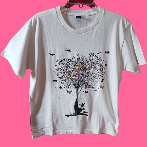 Design T-shirts Store Graphic T-Shirt Tree Design Size Medium - Picture 1 of 12